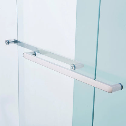 Set Of Two Aluminum and Tempered Glass Shower Doors HomeRoots