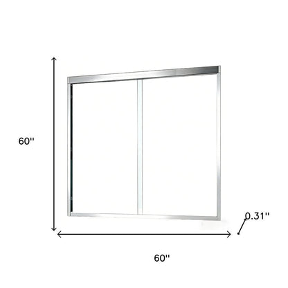 Set Of Two Aluminum and Tempered Glass Shower Doors HomeRoots