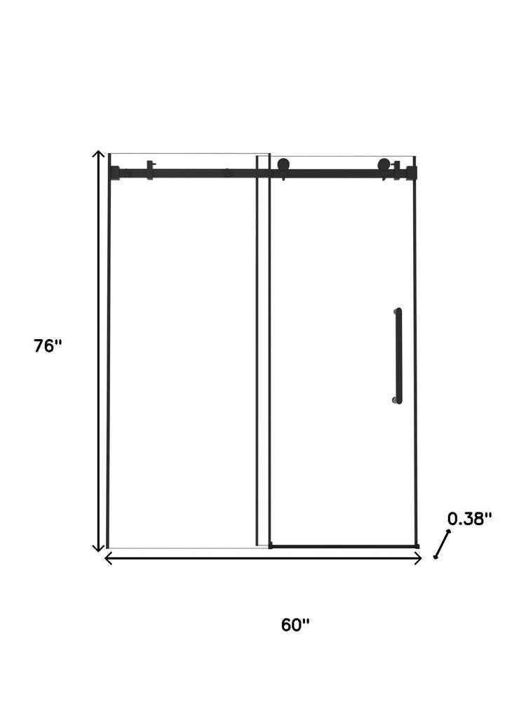 Set Of Two Tempered Glass Shower Doors HomeRoots