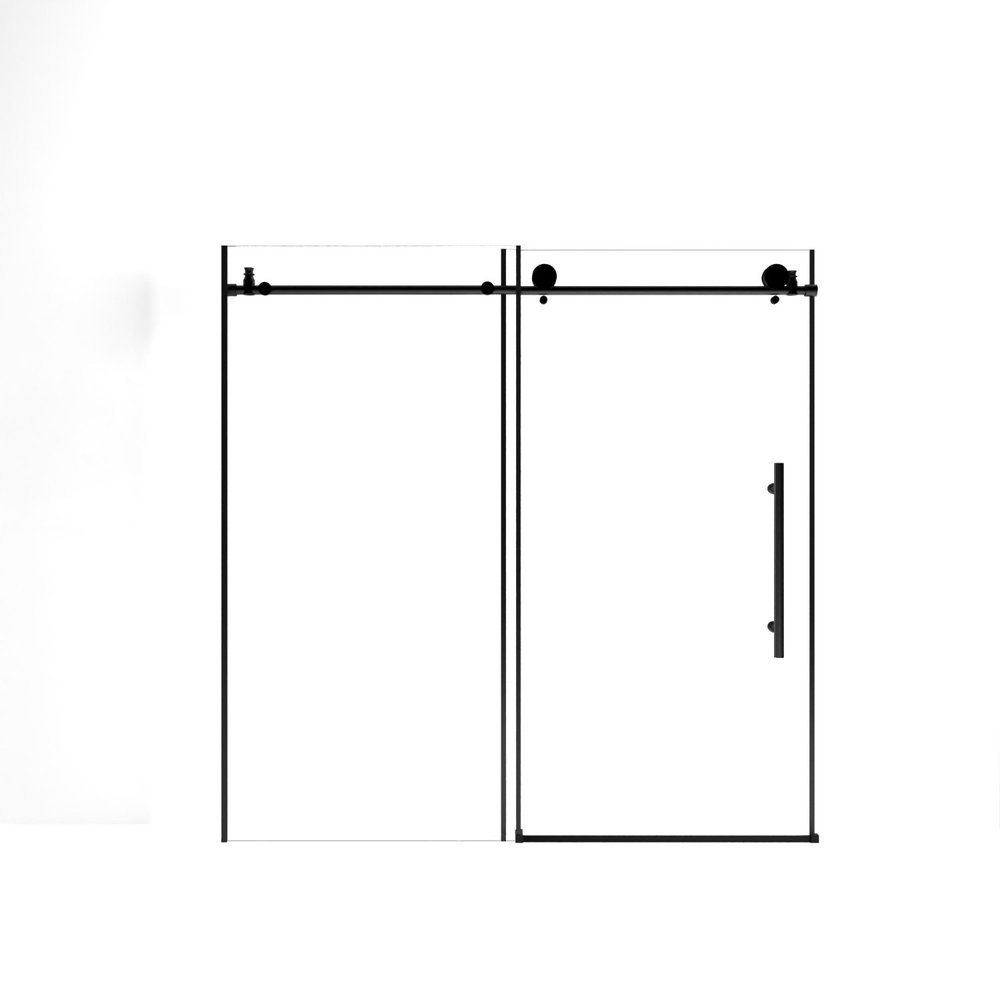 Set Of Two Tempered Glass Shower Doors HomeRoots
