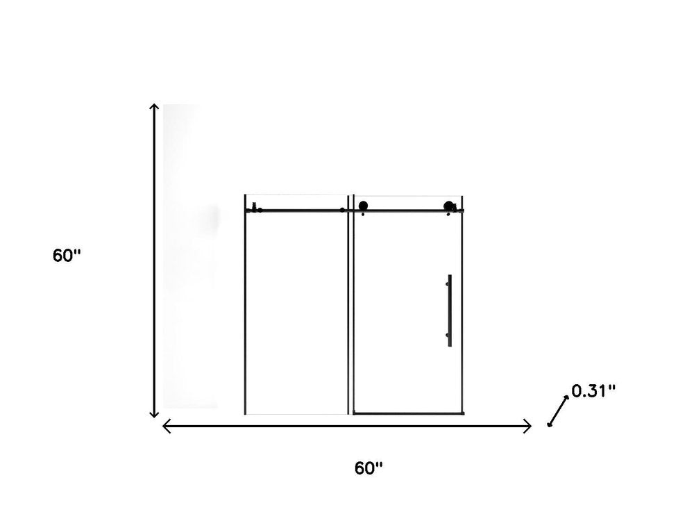 Set Of Two Tempered Glass Shower Doors HomeRoots