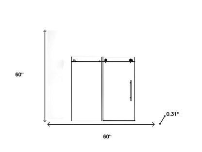 Set Of Two Tempered Glass Shower Doors HomeRoots