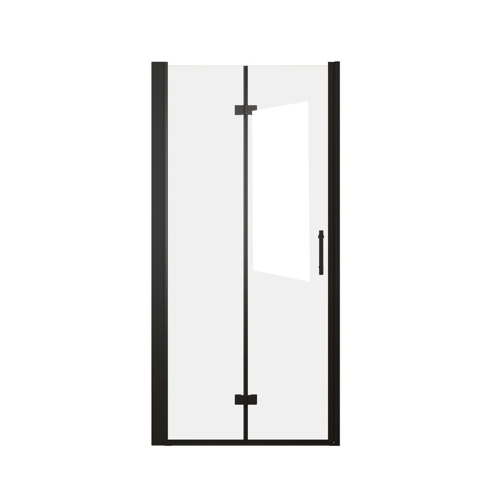 Set Of Two Aluminum and Tempered Glass Shower Doors HomeRoots