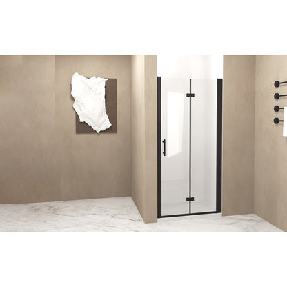 Set Of Two Aluminum and Tempered Glass Shower Doors HomeRoots