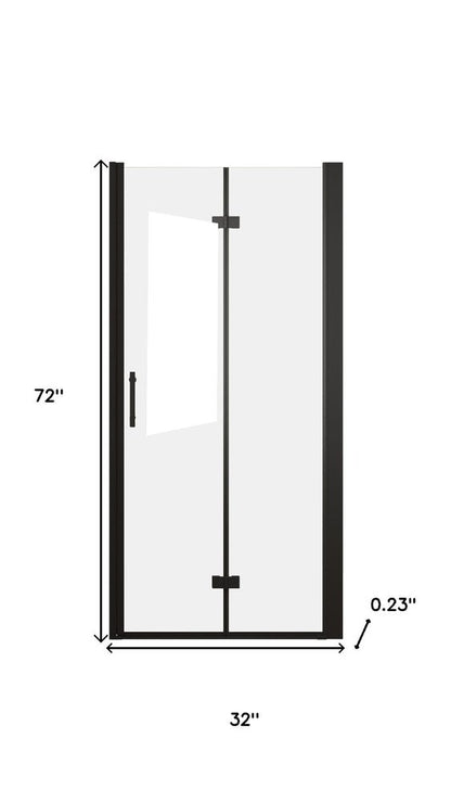 Set Of Two Aluminum and Tempered Glass Shower Doors HomeRoots