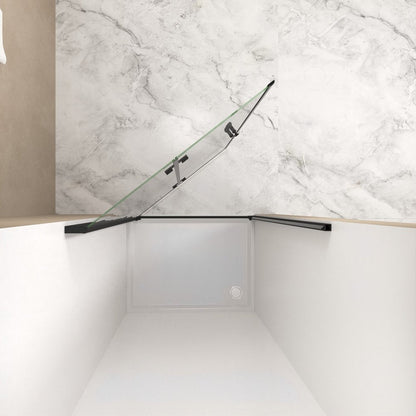 Set Of Two Aluminum and Tempered Glass Shower Doors HomeRoots