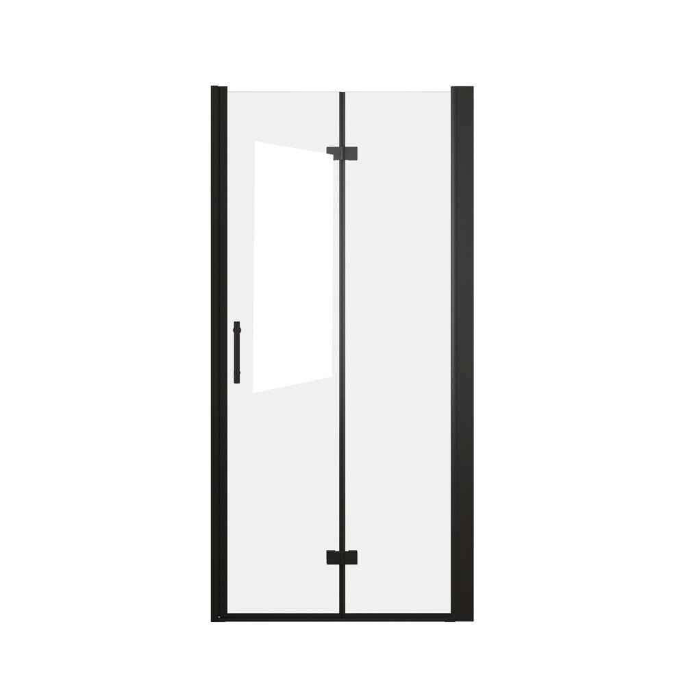 Set Of Two Aluminum and Tempered Glass Shower Doors HomeRoots