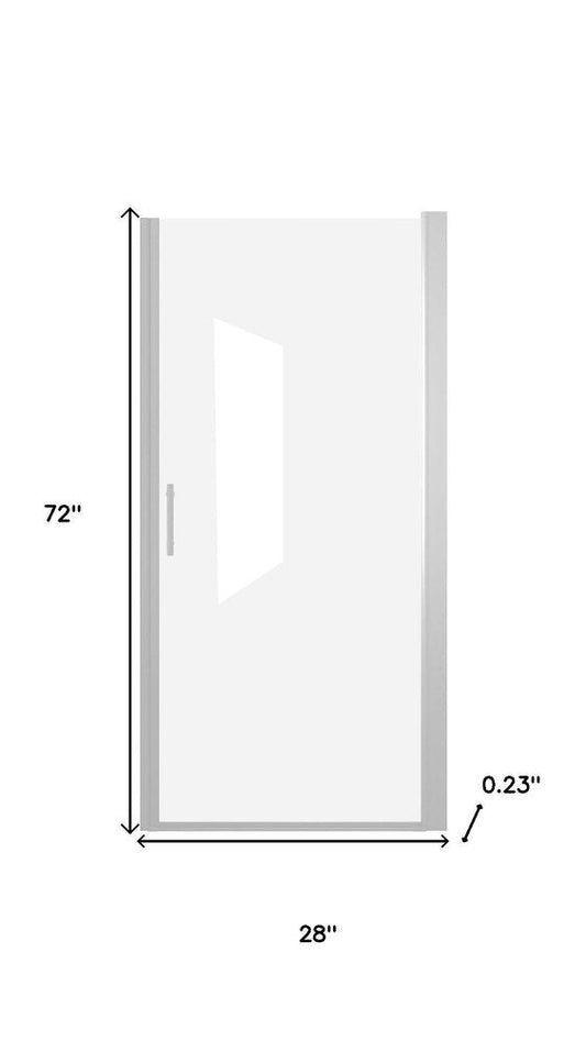 Set Of Two Aluminum And Tempered Glass Shower Doors