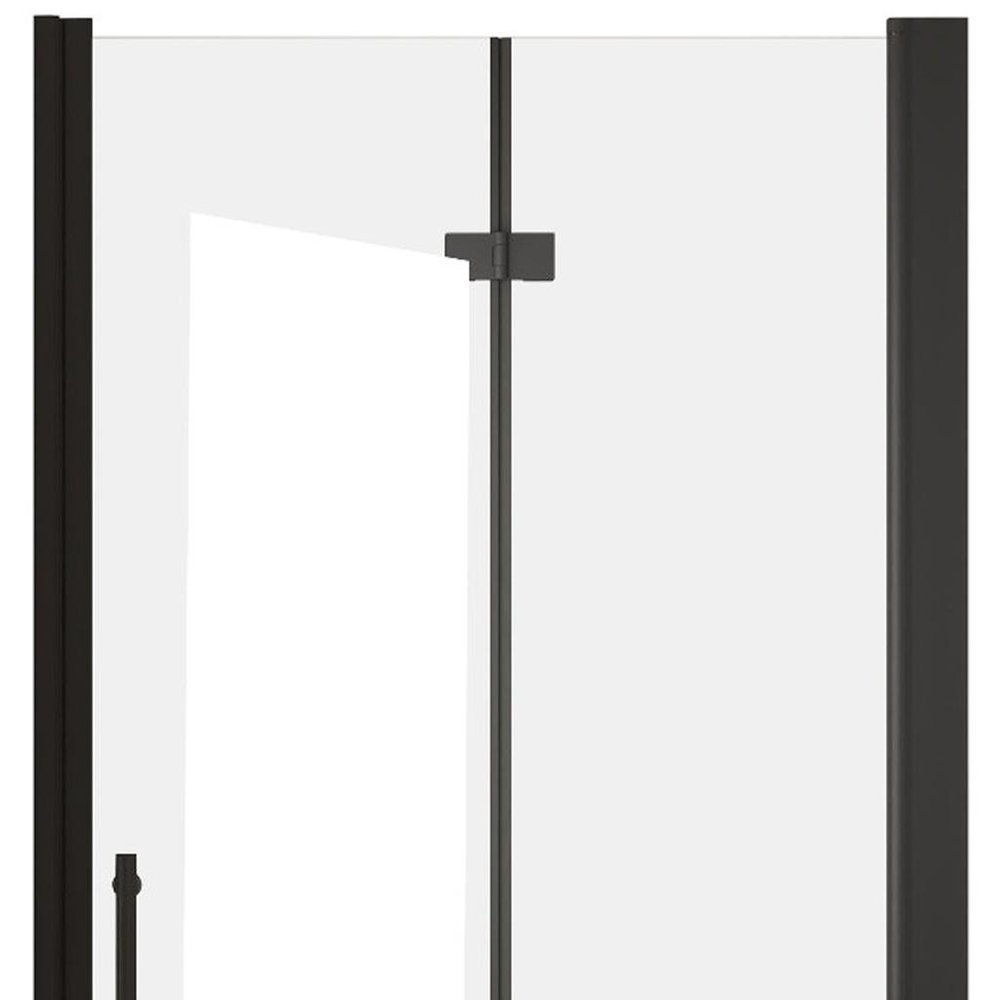 Set Of Two Aluminum and Tempered Glass Shower Doors HomeRoots