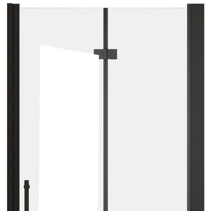 Set Of Two Aluminum and Tempered Glass Shower Doors HomeRoots