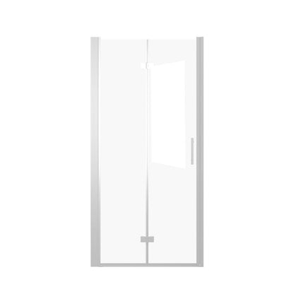 Set Of Two Aluminum and Tempered Glass Shower Doors HomeRoots