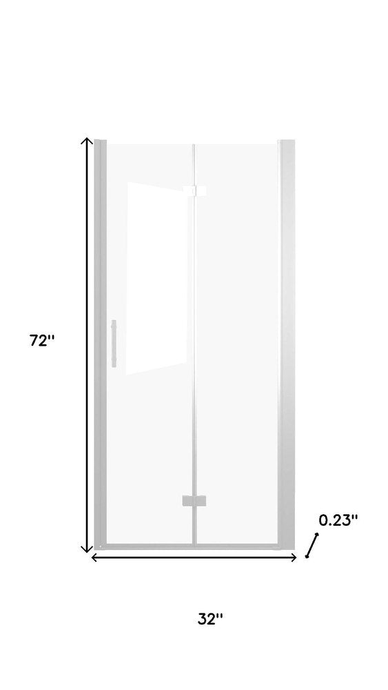 Set Of Two Aluminum and Tempered Glass Shower Doors HomeRoots