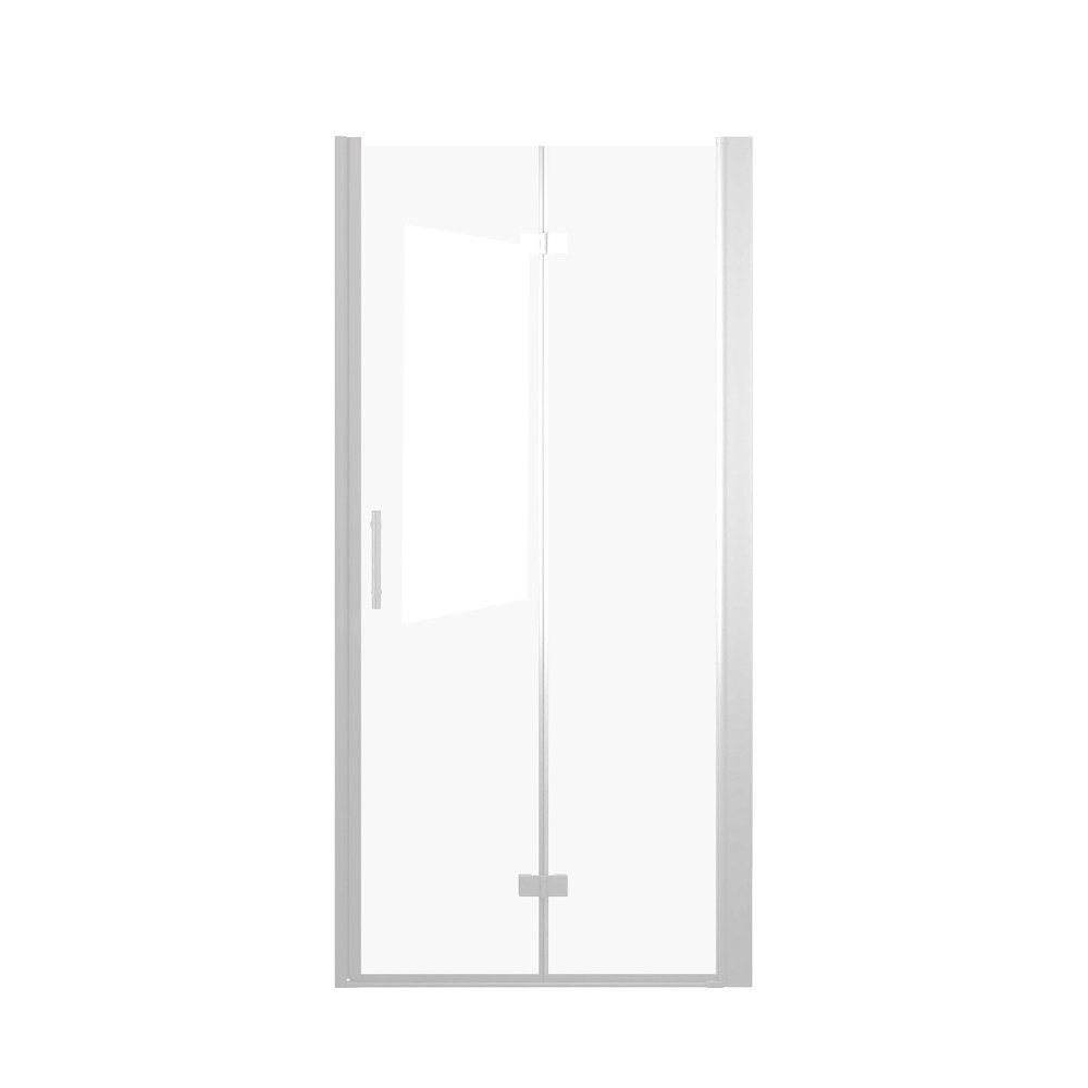 Set Of Two Aluminum and Tempered Glass Shower Doors HomeRoots