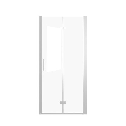 Set Of Two Aluminum and Tempered Glass Shower Doors HomeRoots