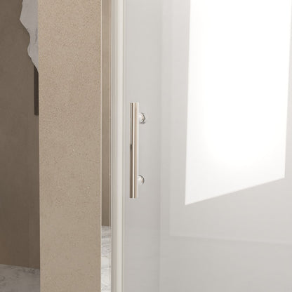 Set Of Two Aluminum and Tempered Glass Shower Doors HomeRoots