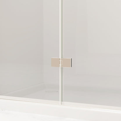 Set Of Two Aluminum And Tempered Glass Shower Doors
