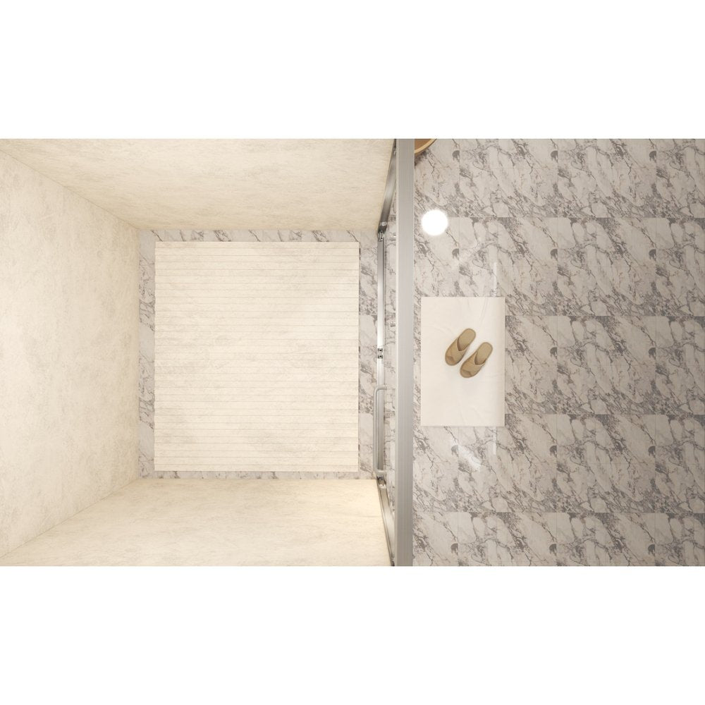 Set Of Two Aluminum and Tempered Glass Shower Doors HomeRoots