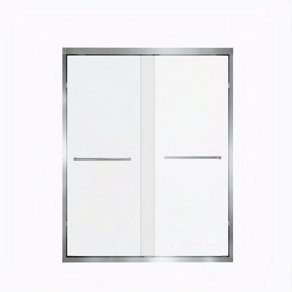 Set Of Two Aluminum and Tempered Glass Shower Doors HomeRoots