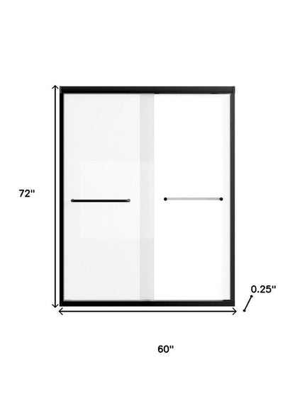 Set Of Two Aluminum and Tempered Glass Shower Doors HomeRoots