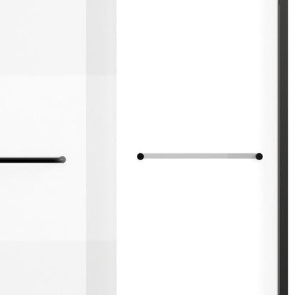 Set Of Two Aluminum and Tempered Glass Shower Doors HomeRoots