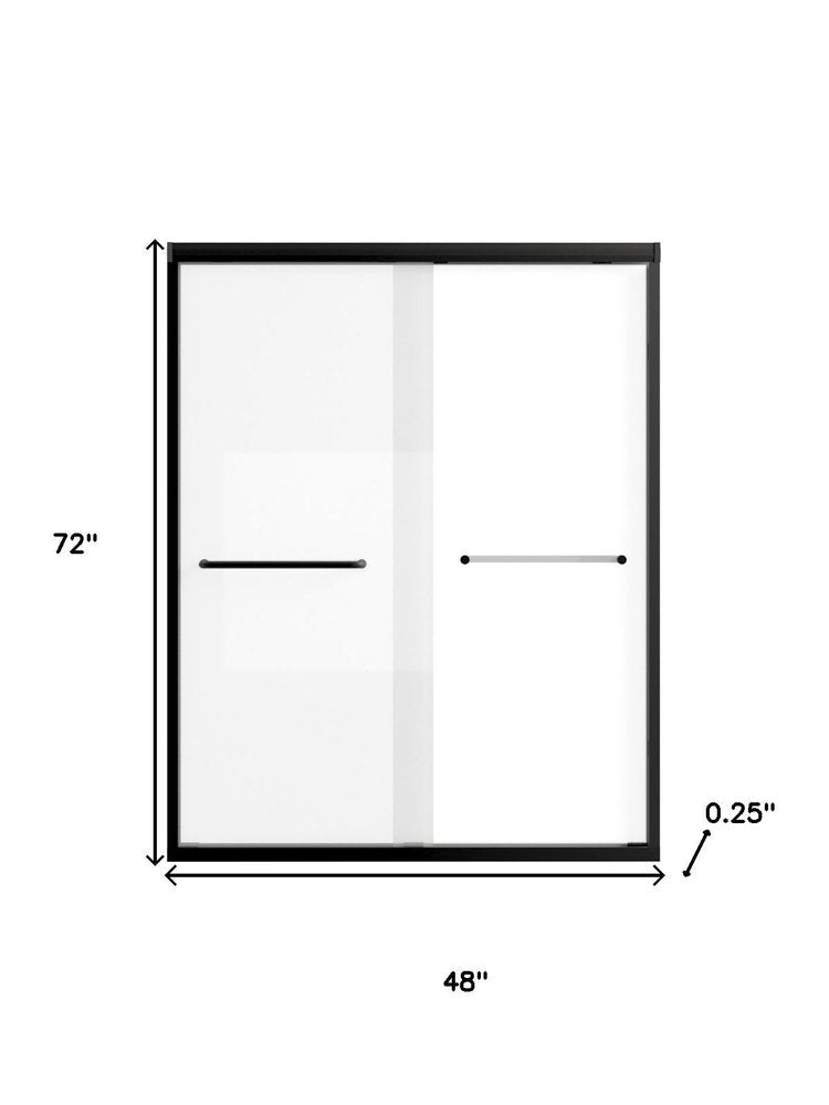 Set Of Two Aluminum and Tempered Glass Shower Doors HomeRoots