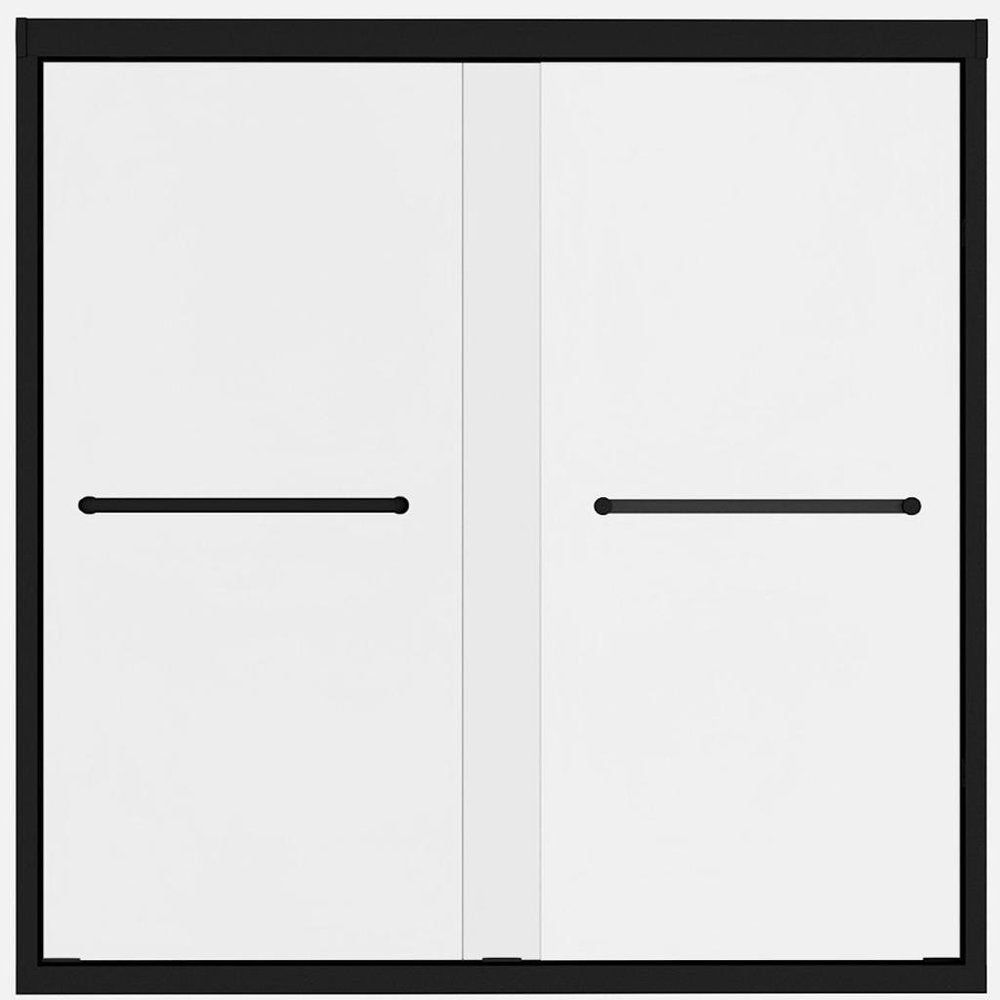 Set Of Two Aluminum and Tempered Glass Shower Doors HomeRoots