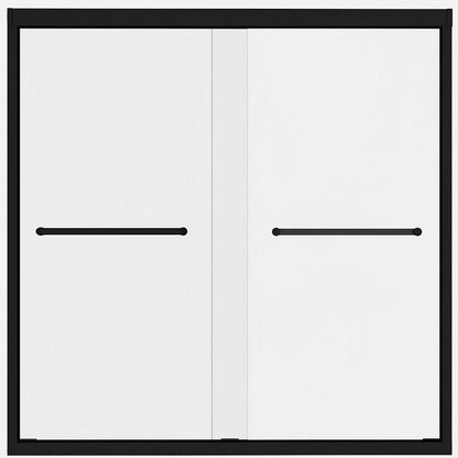 Set Of Two Aluminum and Tempered Glass Shower Doors HomeRoots