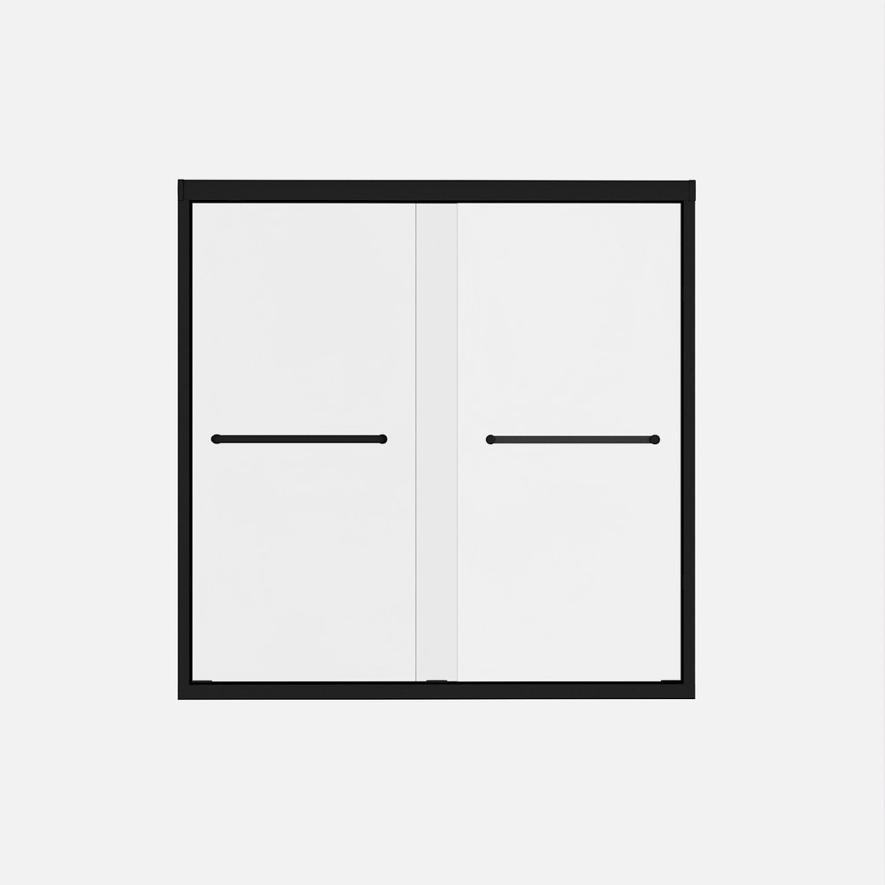 Set Of Two Aluminum and Tempered Glass Shower Doors HomeRoots