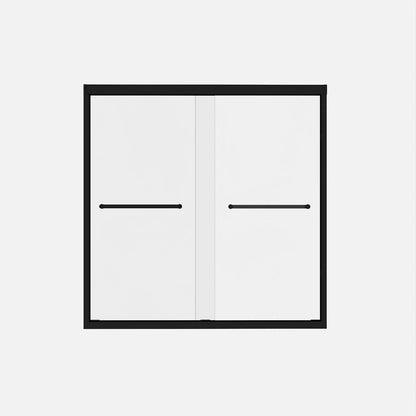 Set Of Two Aluminum and Tempered Glass Shower Doors HomeRoots