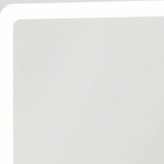 18" Lighted Freestanding Frameless Makeup Shaving Tabletop Mirror With USB HomeRoots