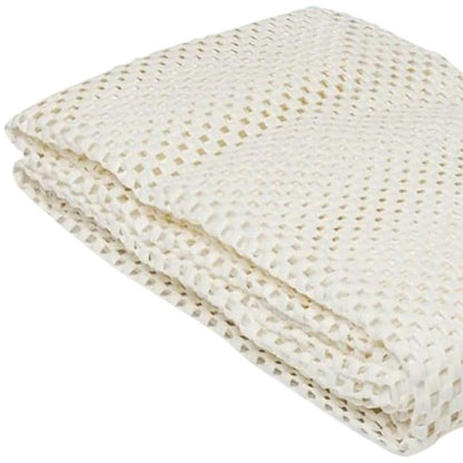 2' x 4' Ivory Waffle Weave Non Slip Rug Pad HomeRoots