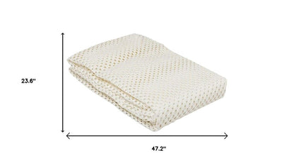 2' x 4' Ivory Waffle Weave Non Slip Rug Pad HomeRoots
