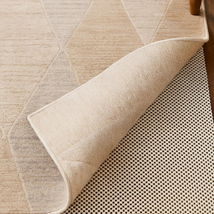 2' x 4' Ivory Waffle Weave Non Slip Rug Pad HomeRoots