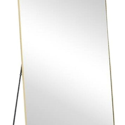 70" Gold Metal Wall Mounted Leaning And Freestanding Framed Standing Mirror HomeRoots