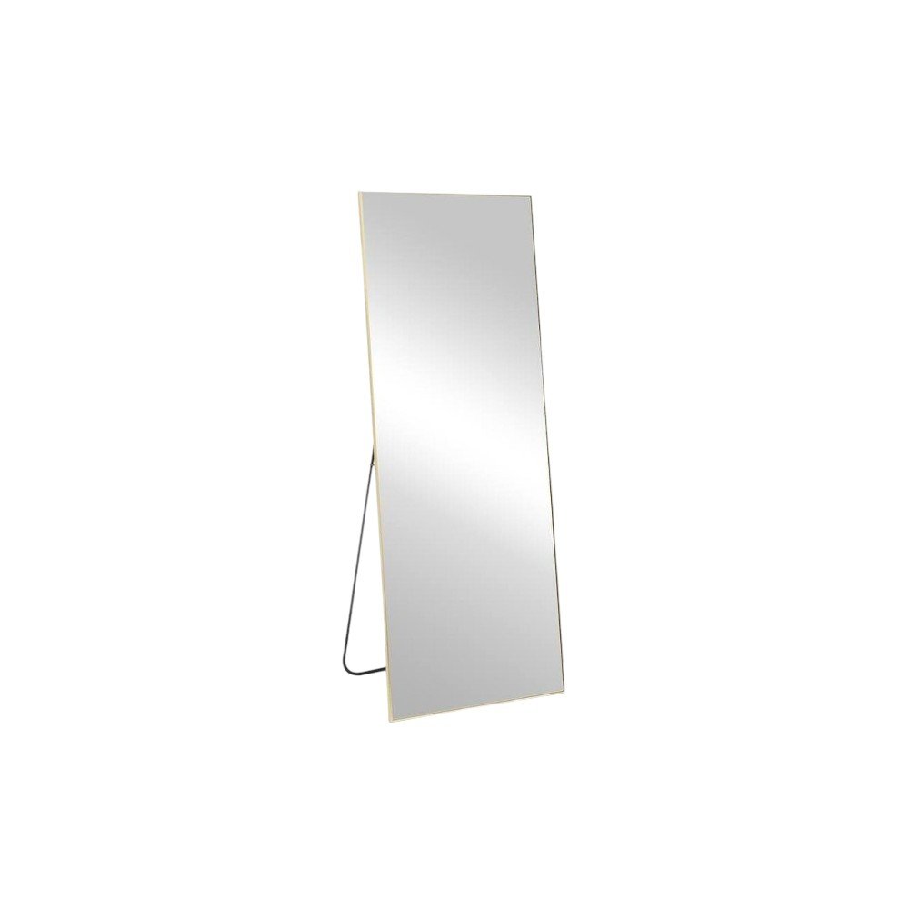70" Gold Metal Wall Mounted Leaning And Freestanding Framed Standing Mirror — view 4