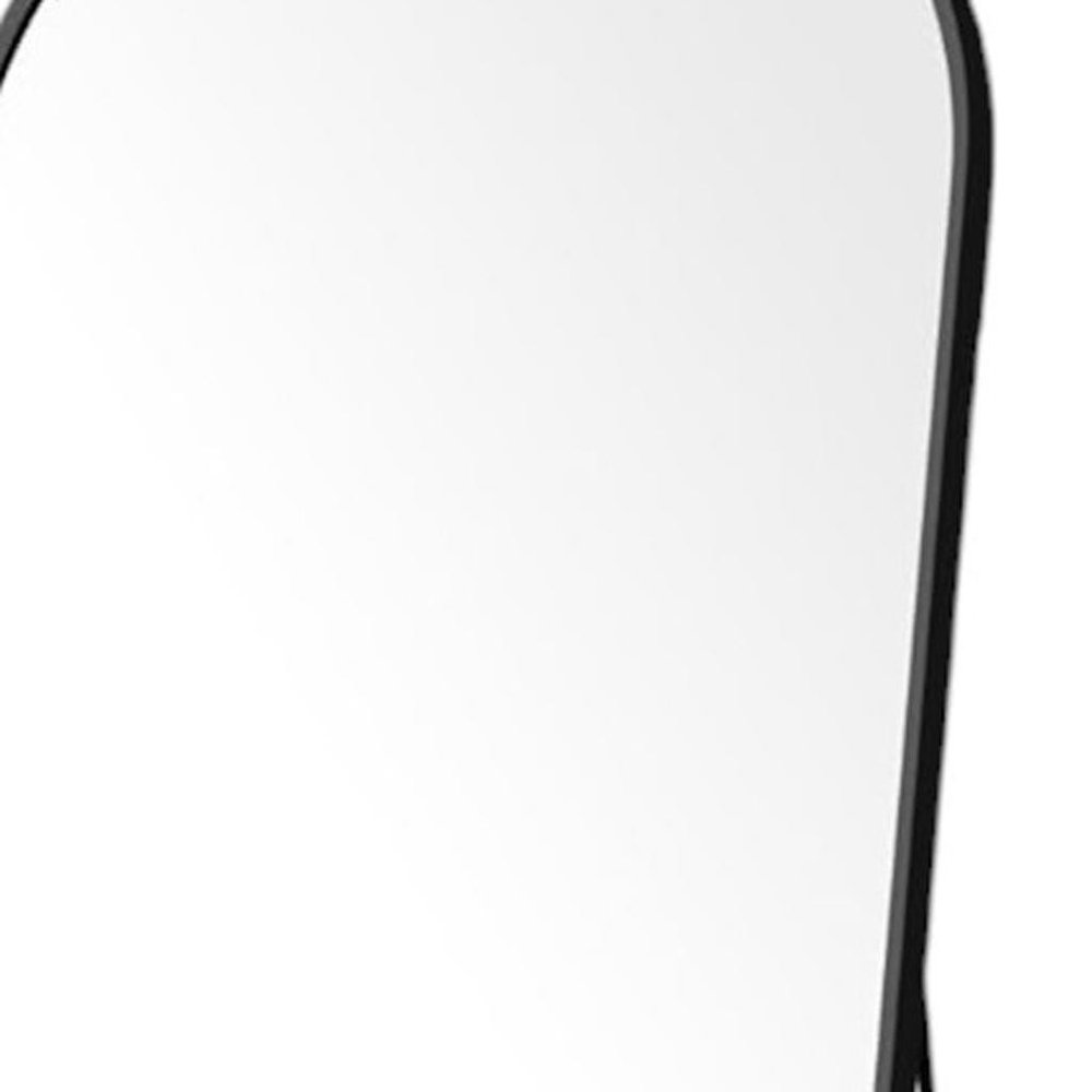 70" Black Metal Arch Wall Mounted Leaning Or Freestanding Framed Full Length Mirror HomeRoots