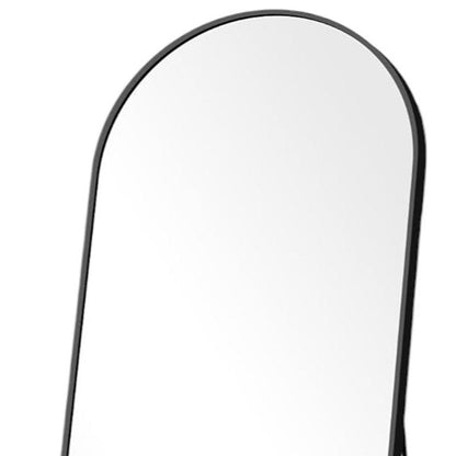 70" Black Metal Arch Wall Mounted Leaning Or Freestanding Framed Full Length Mirror HomeRoots