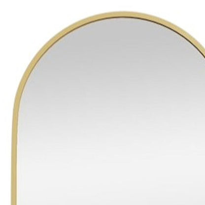 70" Gold Metal Arch Wall Mounted Leaning Or Freestanding Framed Full Length Mirror HomeRoots