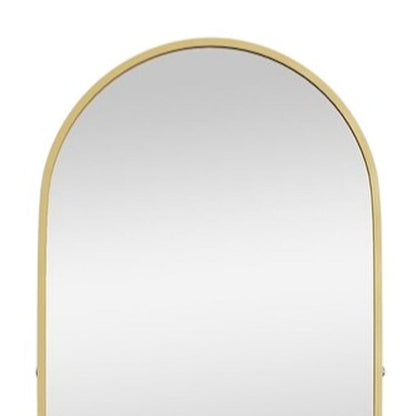 70" Gold Metal Arch Wall Mounted Leaning Or Freestanding Framed Full Length Mirror HomeRoots