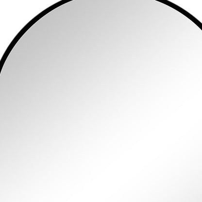 30" Black Metal Arch Framed Accent Mirror HomeRoots