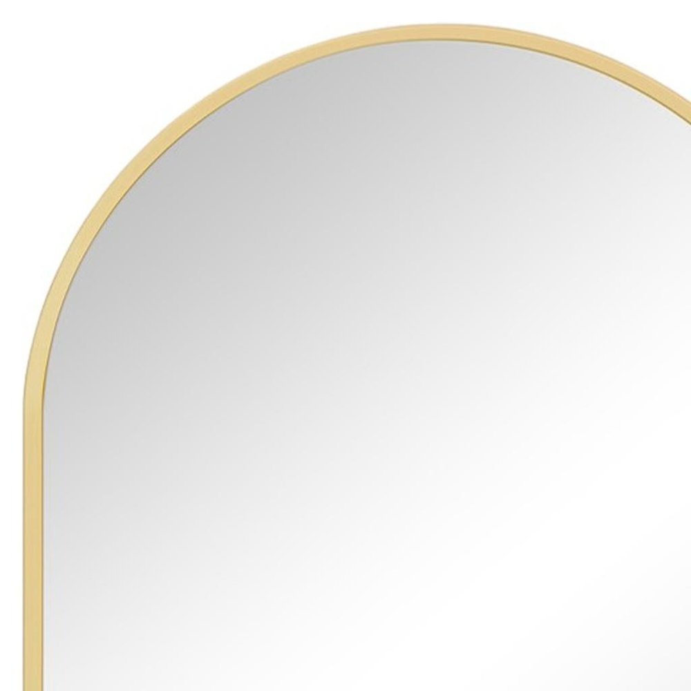 30" Gold Metal Arch Framed Accent Mirror HomeRoots