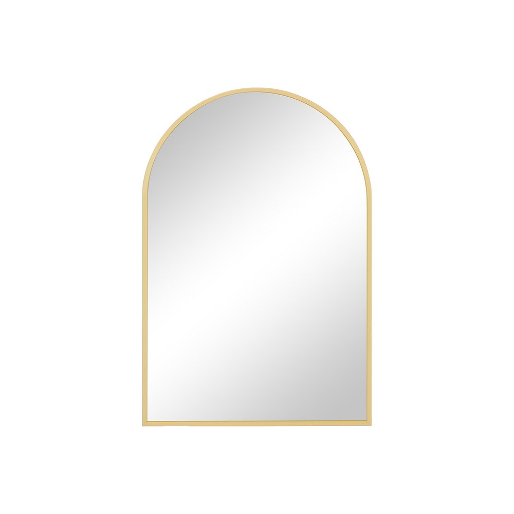 35" Gold Metal Arch Framed Accent Mirror HomeRoots