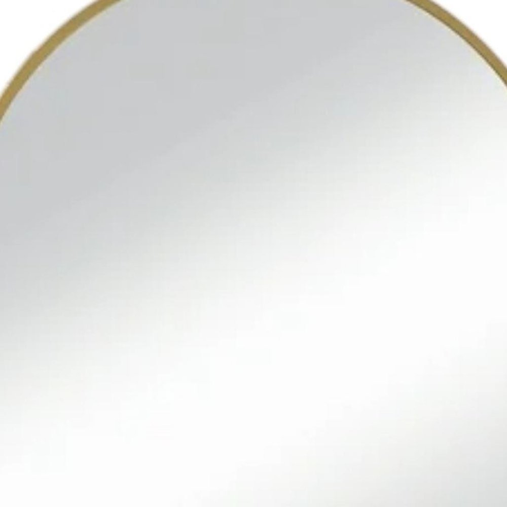 35" Gold Metal Arch Framed Accent Mirror HomeRoots