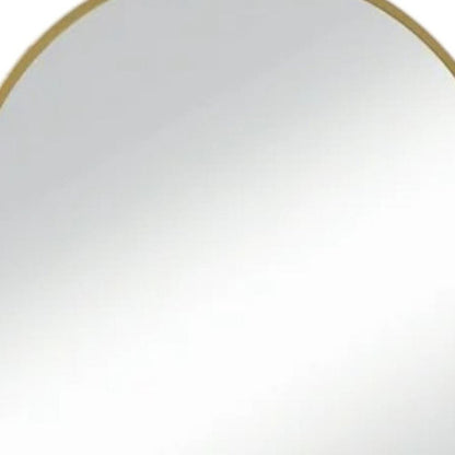 35" Gold Metal Arch Framed Accent Mirror HomeRoots