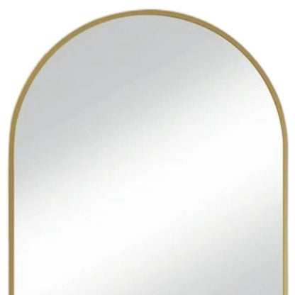 35" Gold Metal Arch Framed Accent Mirror HomeRoots