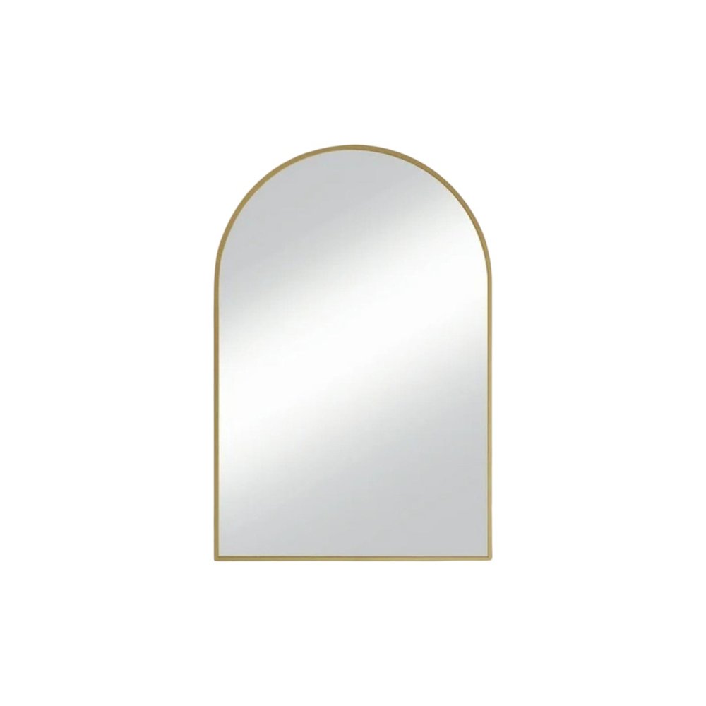 38" Gold Metal Arch Framed Accent Mirror HomeRoots