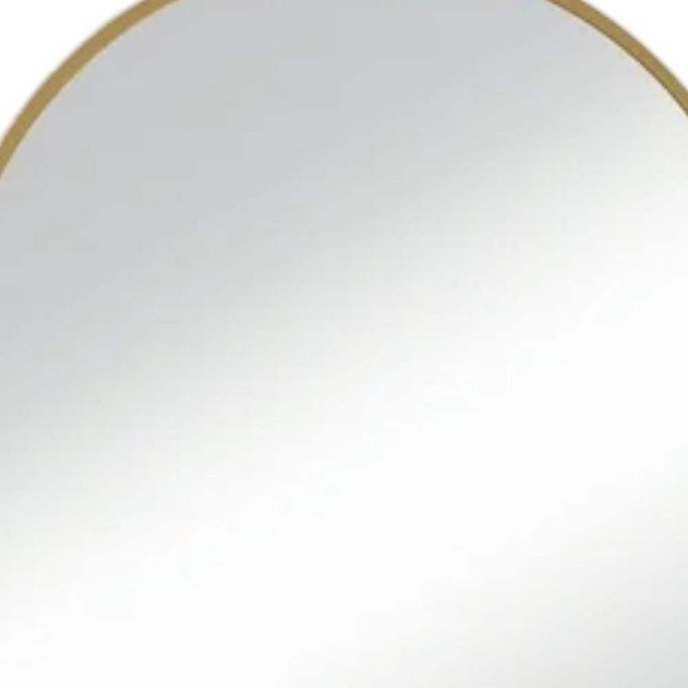 38" Gold Metal Arch Framed Accent Mirror HomeRoots