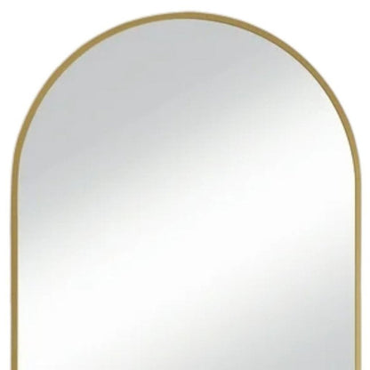 38" Gold Metal Arch Framed Accent Mirror HomeRoots