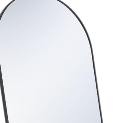 59" Black Metal Arch Wall Mounted Leaning Or Freestanding Framed Full Length Mirror HomeRoots