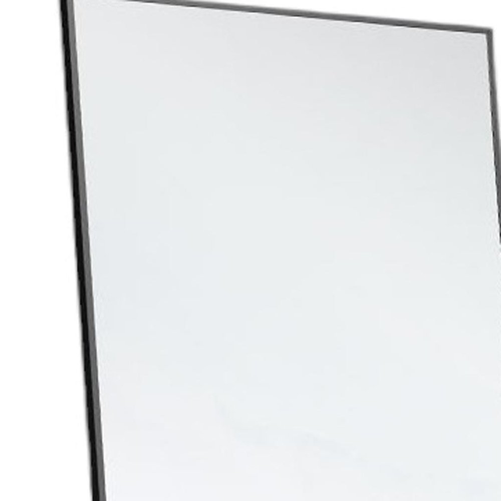 59" Black Metal Wall Mounted Leaning And Freestanding Framed Standing Mirror — view 1